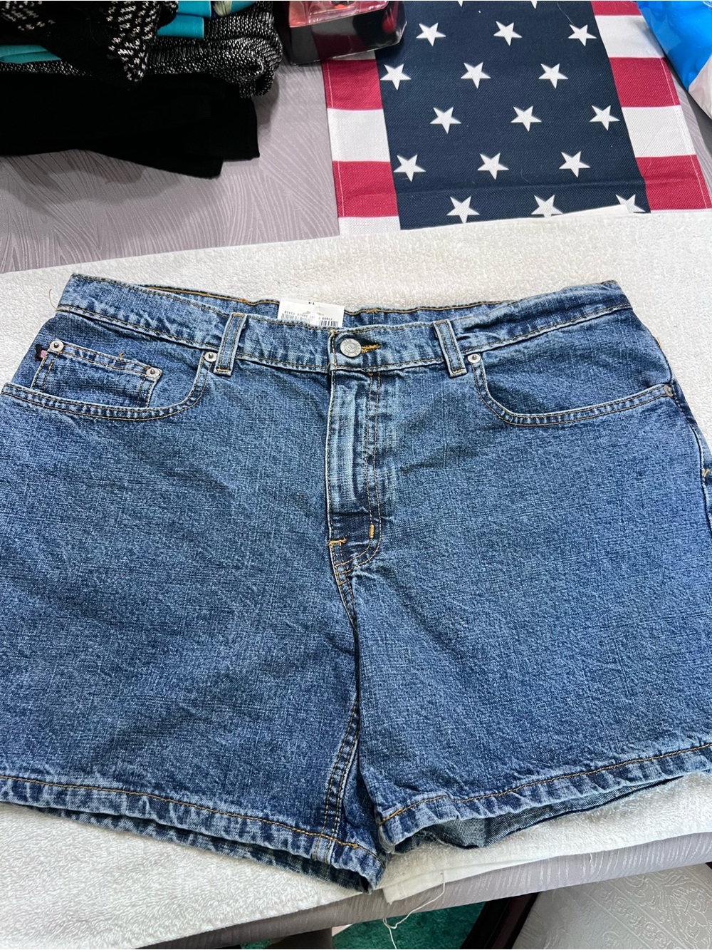 NWT Polo Jeans Co Ralph Lauren Women’s 14 5” Denim Five Pocket Shorts Blue